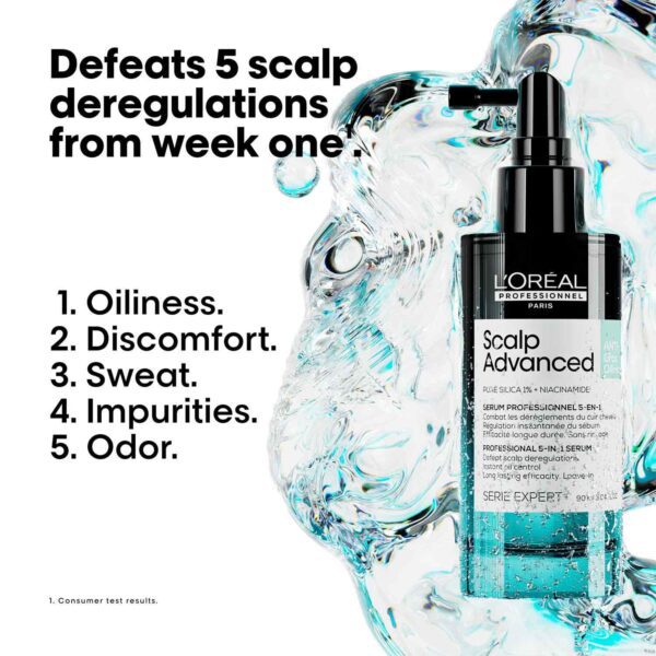L'OREAL PROFESSIONNEL Scalp Advanced 5-in-1 Professional Leave-in Serum for Scalp Care (90 ml) - L'OREAL PROFESSIONNEL