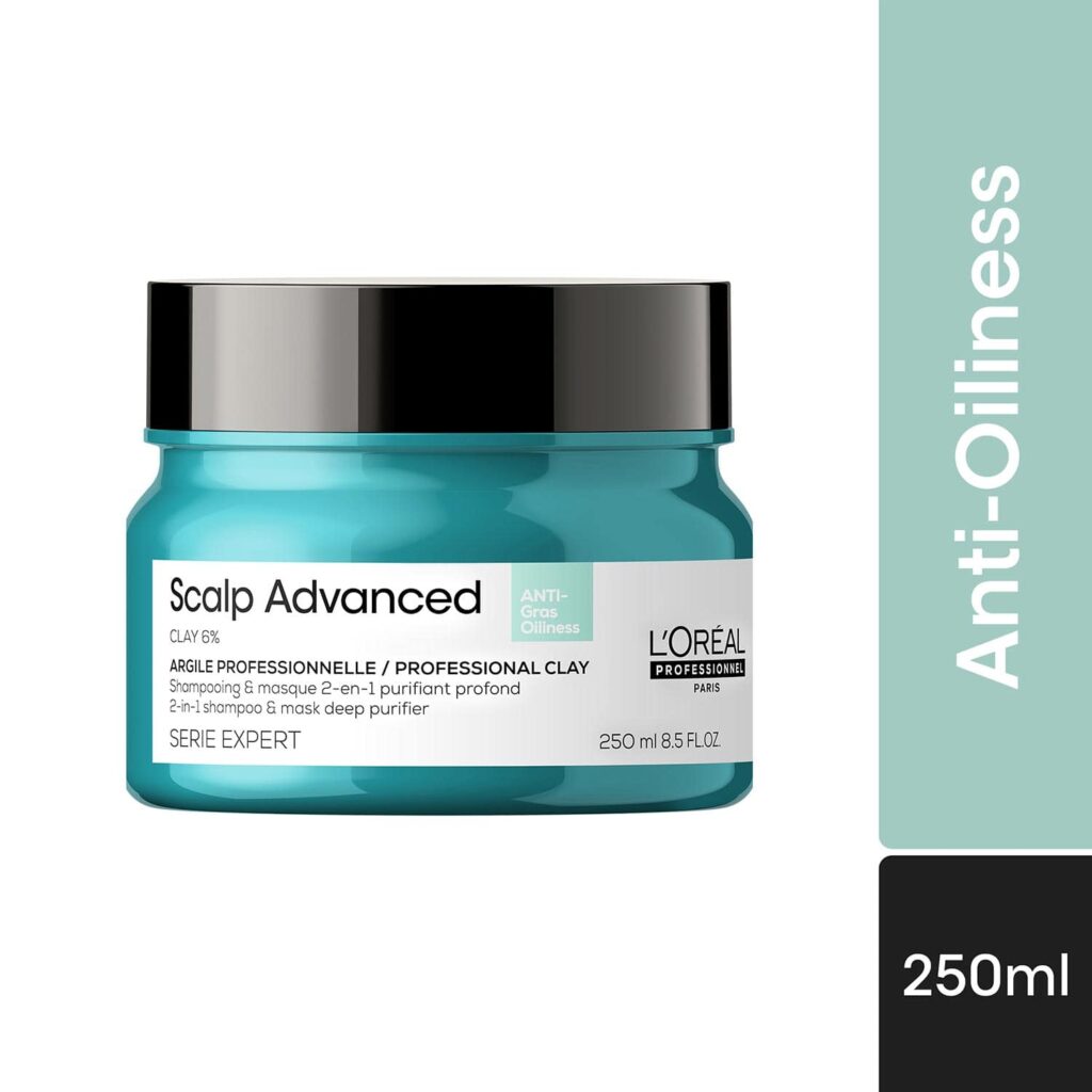 L'OREAL PROFESSIONNEL Scalp Advanced Anti-Oiliness 2-In-1 Deep Purifier Clay (250 ml) - L'OREAL PROFESSIONNEL