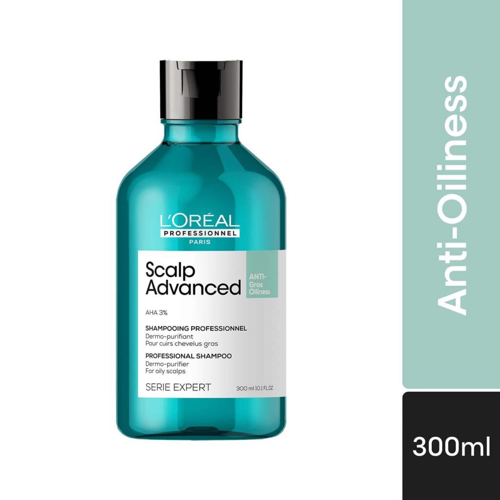 L'OREAL PROFESSIONNEL Scalp Advanced Anti-Oiliness Dermo-Purifier Shampoo (300 ml) for Oily Scalps - L'OREAL PROFESSIONNEL