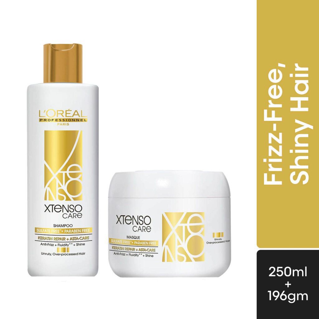 L'OREAL PROFESSIONNEL X-Tenso Care Sulfate free Shampoo (250 ml) & Masque (196 g) - L'OREAL PROFESSIONNEL