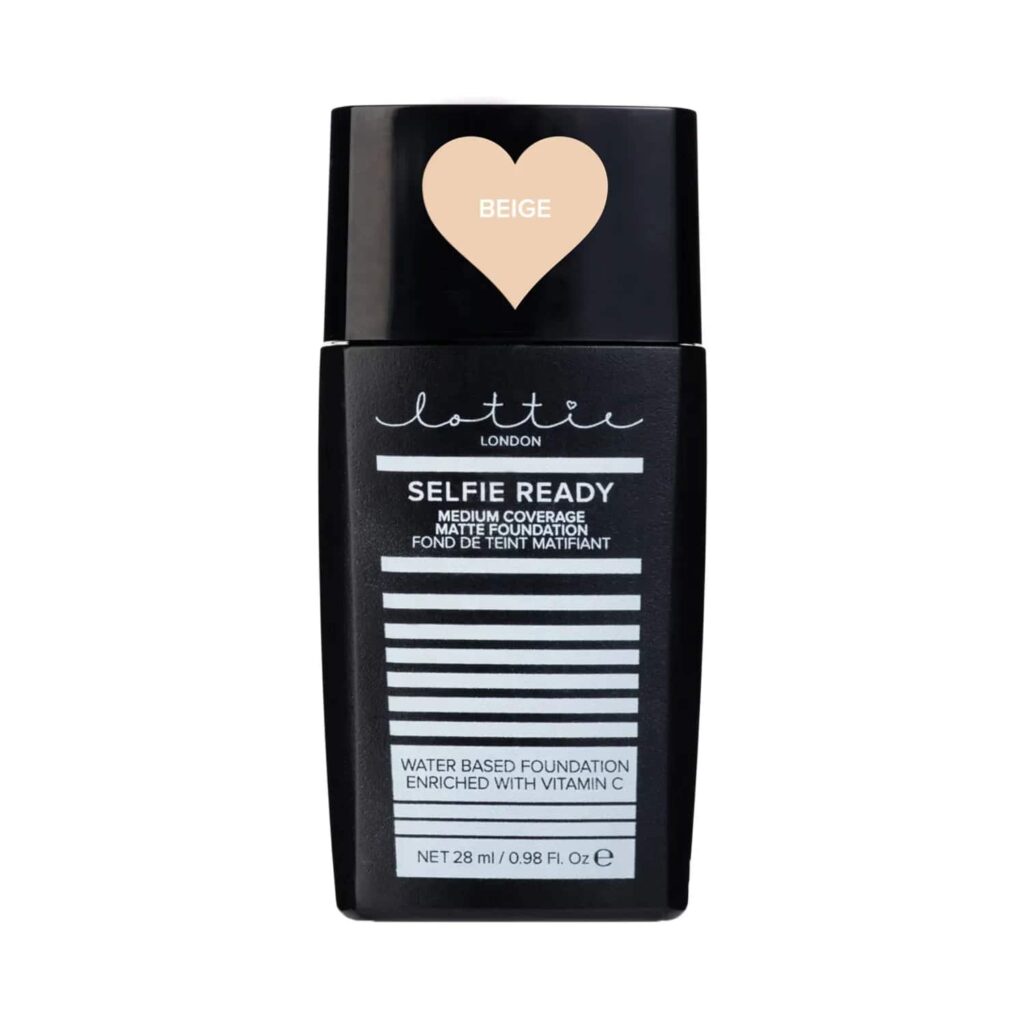 Lottie London Selfie Ready Medium Coverage Matte Foundation - Beige (28ml) - Lottie London