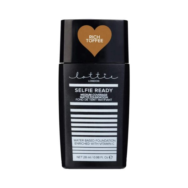 Lottie London Selfie Ready Medium Coverage Matte Foundation - Rich Toffee (28ml) - Lottie London