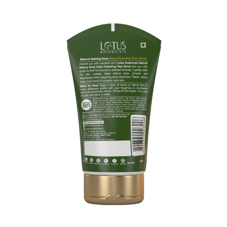 Lotus Botanicals Baking Soda Deep Cleansing Face Scrub (100g) - Lotus Botanicals