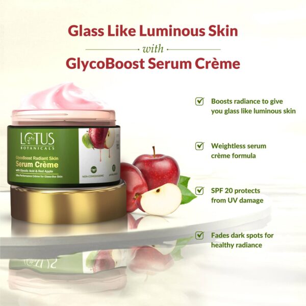 Lotus Botanicals GlycoBoost Radiant Skin Serum Creme & Glycolic Acid (50 g) - Lotus Botanicals