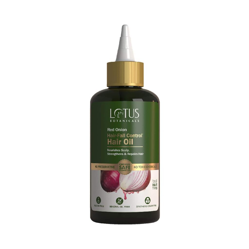 Lotus Botanicals Red Onion Hair Fall Control Hair Oil (200ml) - Lotus Botanicals