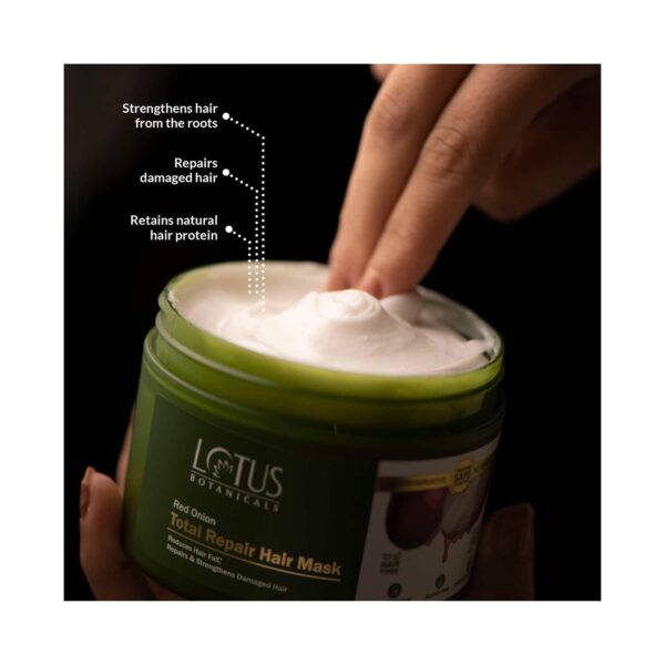 Lotus Botanicals Red Onion Total Repair Hair Mask (200g) - Lotus Botanicals
