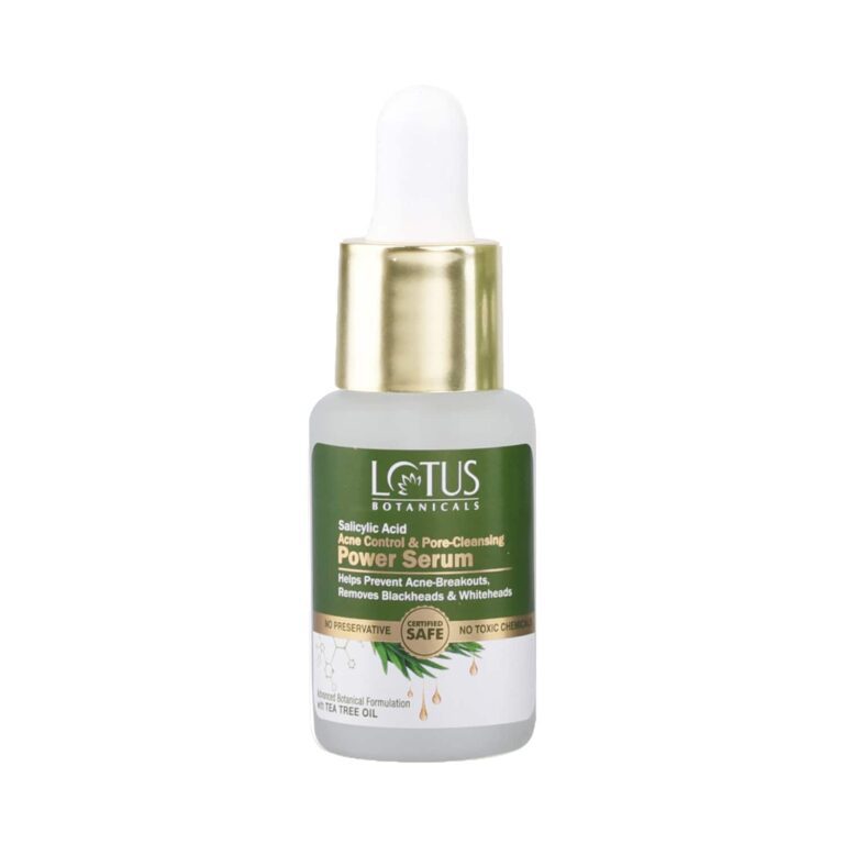 Lotus Botanicals Salicylic Acid + Tea Tree Acne Control & Pore Cleansing Power Serum (14ml) - Lotus Botanicals