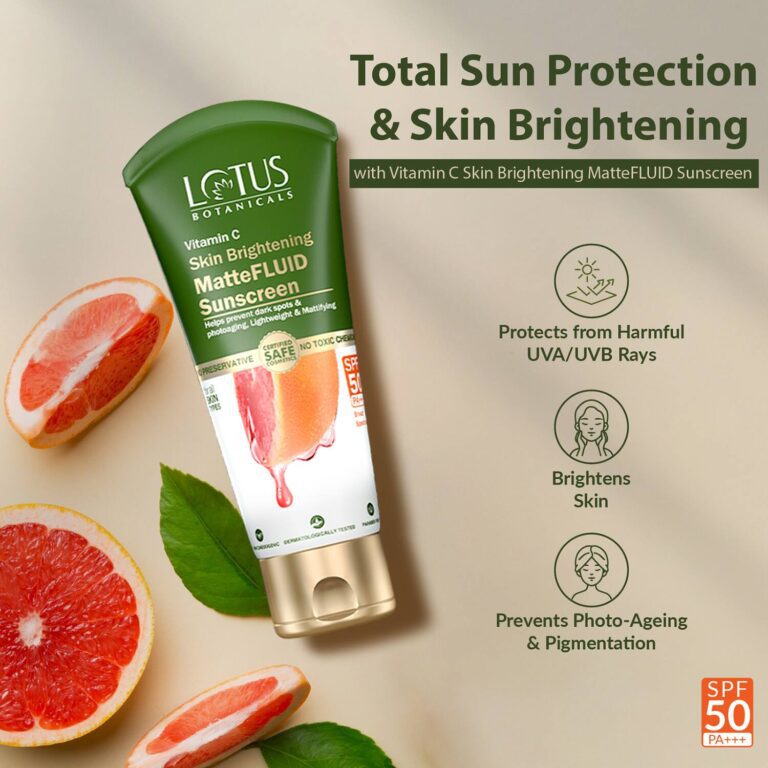 Lotus Botanicals Vitamin C Matte Fluid Sunscreen (75g) - Lotus Botanicals