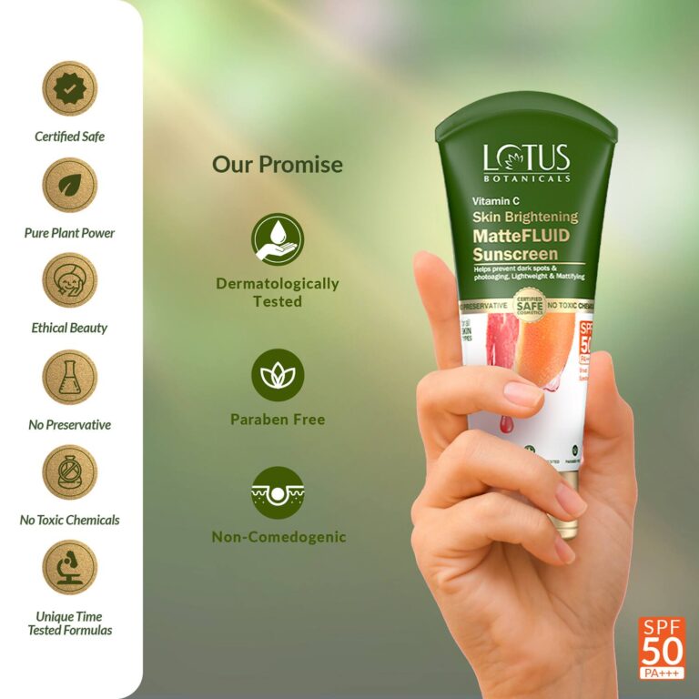 Lotus Botanicals Vitamin C Matte Fluid Sunscreen (75g) - Lotus Botanicals