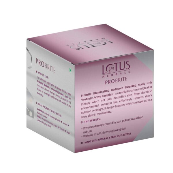 Lotus Herbals Probrite Illuminating Radiance Sleeping Mask (50g) - Lotus Herbals