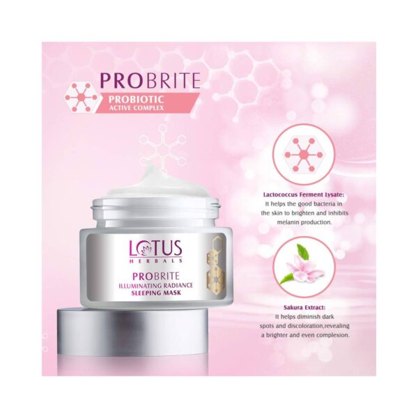 Lotus Herbals Probrite Illuminating Radiance Sleeping Mask (50g) - Lotus Herbals