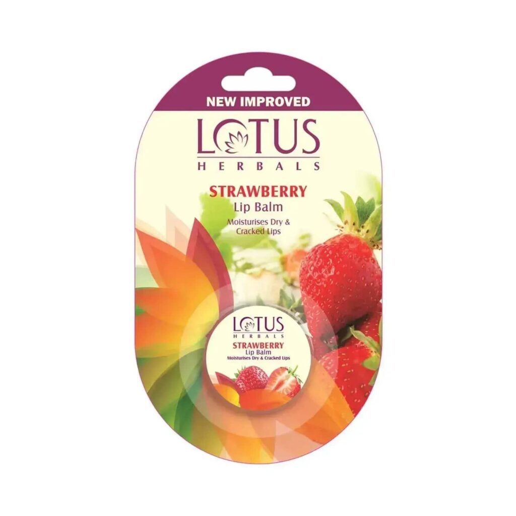Lotus Herbals Strawberry Lip Balm (5 g) - Lotus Herbals