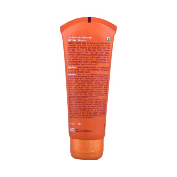 Lotus Herbals UltraRX Matte Sunscreen SPF 50+ PA++++ Suitable for Sensitive & Acne Prone Skin (50 g) - Lotus Herbals