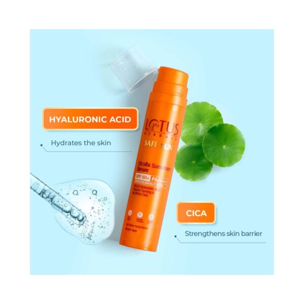 Lotus Herbals UltraRX Sunscreen Serum SPF 60+ PA++++ All Skin Types Dermatologically Tested (50 ml) - Lotus Herbals