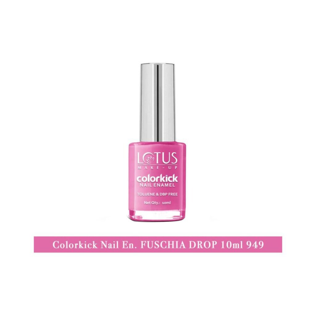 Lotus Makeup Colorkick Nail Enamel - 949 Fuschia Drop (10ml) - Lotus Makeup