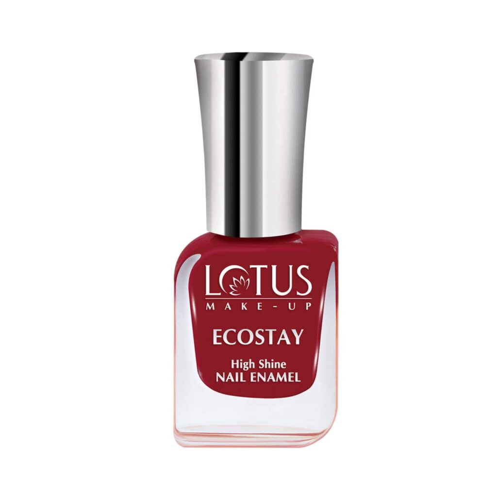 Lotus Makeup Ecostay Nail Enamel - E6 Maroon Love (10ml) - Lotus Makeup