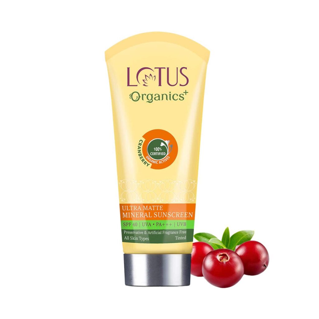 Lotus Organics+ Ultra Matte Mineral Sunscreen SPF 40 Pa+++ (100g) - Lotus Organics+