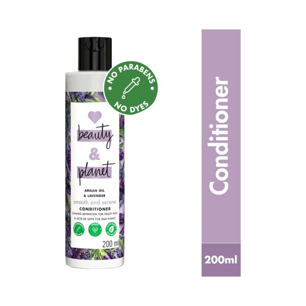 LOVE beauty AND planet Argan Oil And Lavender Anti Frizz Shampoo, Conditioner & Hair Serum Combo - LOVE beauty AND planet
