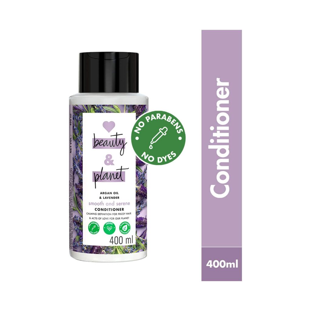 LOVE beauty AND planet Argan Oil and Lavender Sulphate Free Conditioner for Dry & Frizzy hair (400 ml) - LOVE beauty AND planet