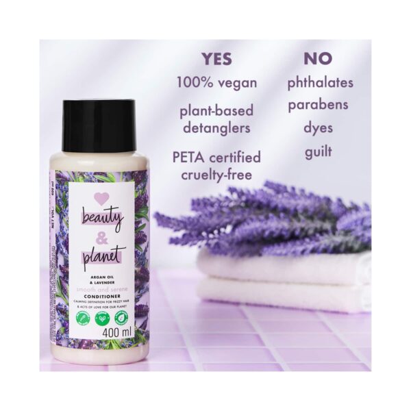 LOVE beauty AND planet Argan Oil and Lavender Sulphate Free Conditioner for Dry & Frizzy hair (400 ml) - LOVE beauty AND planet