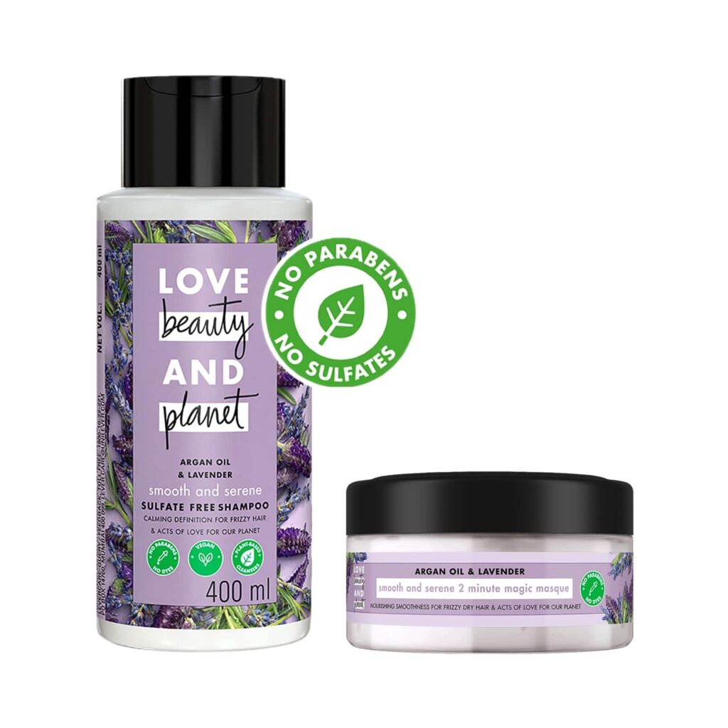 LOVE beauty AND planet Argan Oil, Lavender Shampoo & Hair Mask Combo - LOVE beauty AND planet