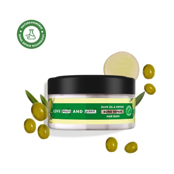 LOVE beauty AND planet Bond Repair Hair Mask with Olive Oil & Peptide for Damaged Hair (200 ml) - LOVE beauty AND planet