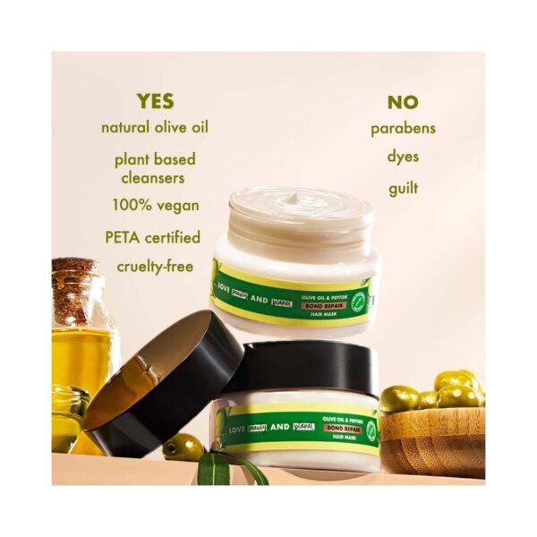 LOVE beauty AND planet Bond Repair Hair Mask with Olive Oil & Peptide for Damaged Hair (200 ml) - LOVE beauty AND planet