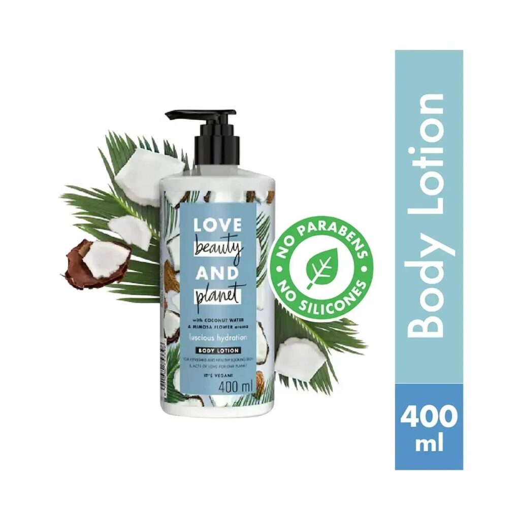 LOVE beauty AND planet Coconut Water & Mimosa Flower Hydrating Body Lotion (400 ml) - LOVE beauty AND planet