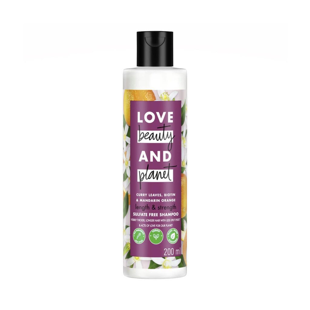 LOVE beauty AND planet Curry Leaves & Biotin Sulpate Free Shampoo for Length and Strength (200 ml) - LOVE beauty AND planet