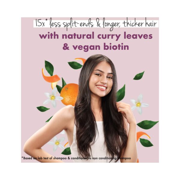LOVE beauty AND planet Curry Leaves & Biotin Sulpate Free Shampoo for Length and Strength (400 ml) - LOVE beauty AND planet