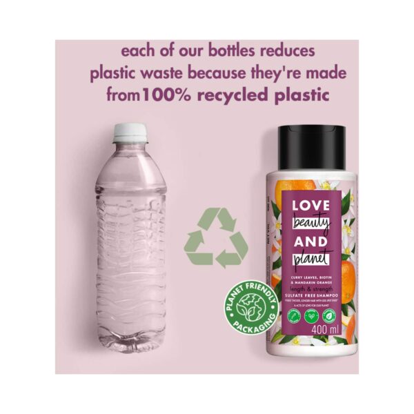 LOVE beauty AND planet Curry Leaves & Biotin Sulpate Free Shampoo for Length and Strength (400 ml) - LOVE beauty AND planet