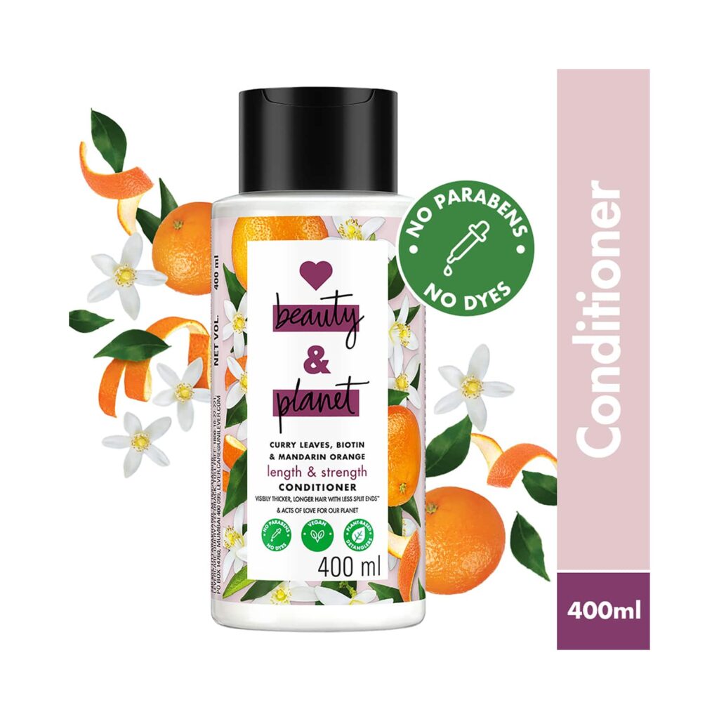 LOVE beauty AND planet Curry Leaves & Biotin Sulphate Free Conditioner for Length & Strength (400 ml) - LOVE beauty AND planet