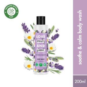 LOVE beauty AND planet Lavender & Chamomile Calming Body Wash for Restful Sleep (200 ml) - LOVE beauty AND planet