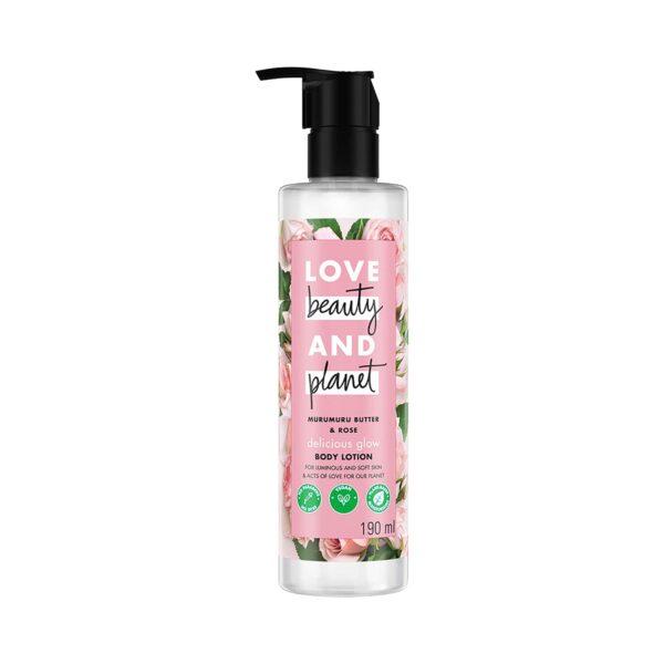 LOVE beauty AND planet Murumuru Butter & Rose Moisturising Body Lotion (190 ml) - LOVE beauty AND planet