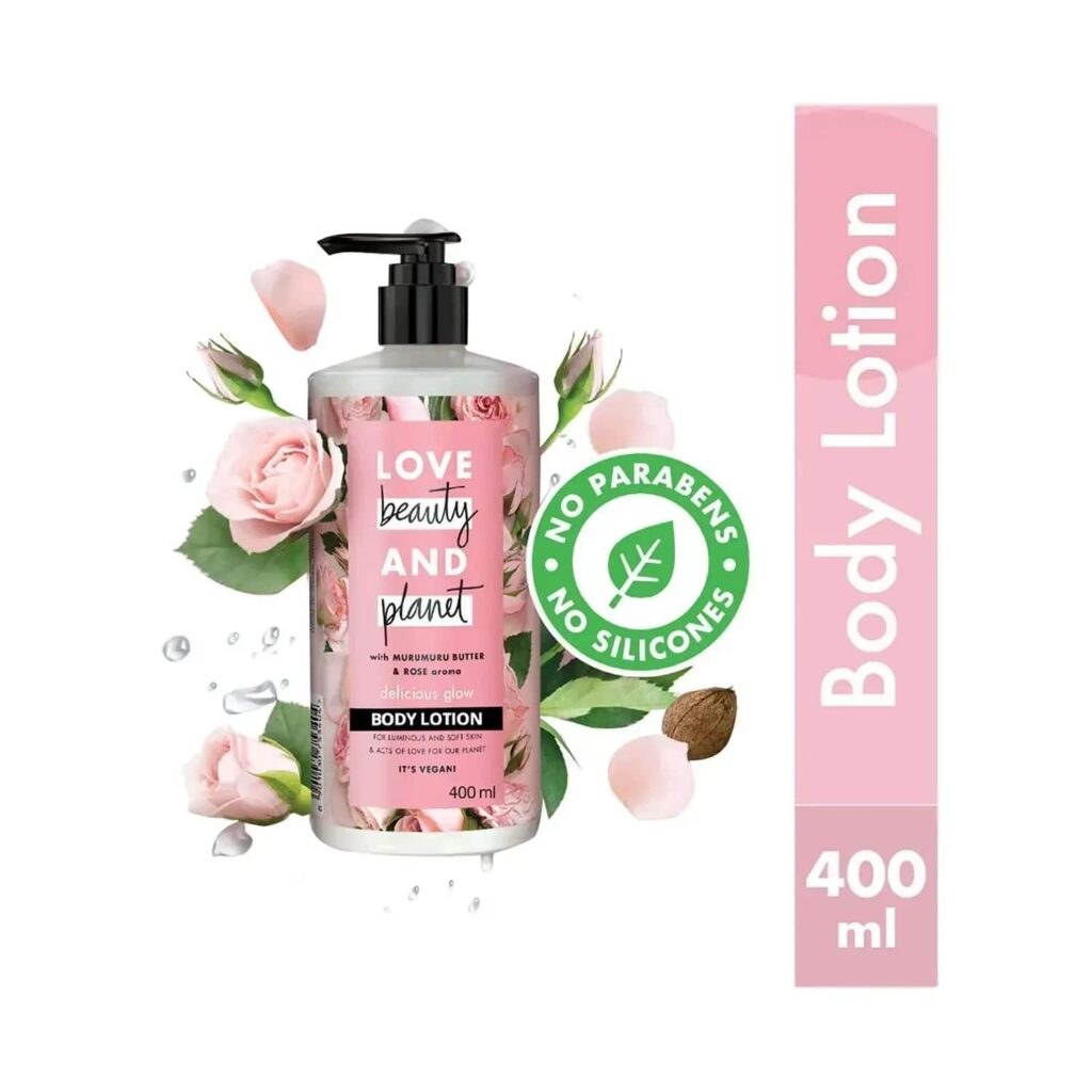 LOVE beauty AND planet Murumuru Butter & Rose Moisturising Body Lotion (400 ml) - LOVE beauty AND planet