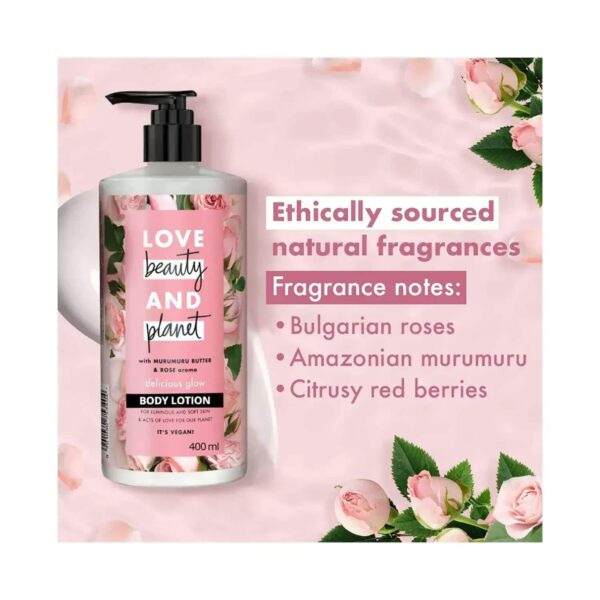 LOVE beauty AND planet Murumuru Butter & Rose Moisturising Body Lotion (400 ml) - LOVE beauty AND planet