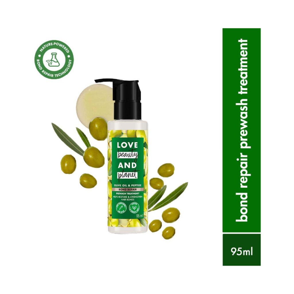 Love Beauty And Planet Olive Oil & Peptide Bond Repair Prewash Treatment (95 ml) - LOVE beauty AND planet