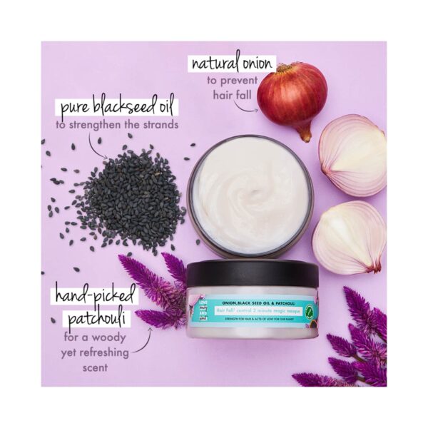 LOVE beauty AND planet Onion Black Seed & Patchouli Hair Mask for Hair Fall Control (200 ml) - LOVE beauty AND planet