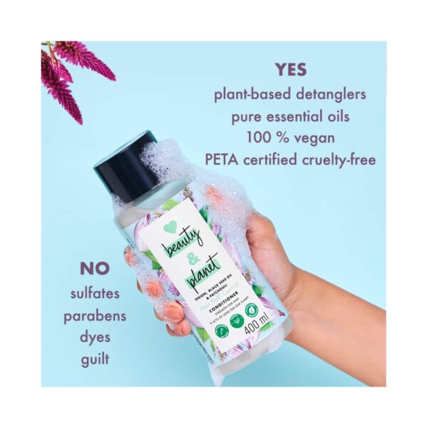 LOVE beauty AND planet Onion Black Seed Patchouli Hairfall Control Sulphate Free Conditioner (200 ml) - LOVE beauty AND planet