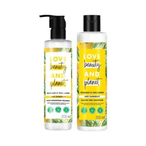LOVE beauty AND planet Rosemary & Yuzu Lemon Anti Dandruff Shampoo & Conditioner (400 ml) Combo - LOVE beauty AND planet