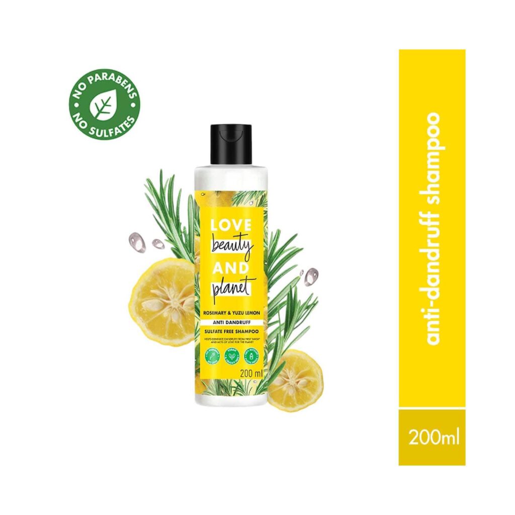 LOVE beauty AND planet Rosemary & Yuzu Lemon Anti Dandruff Shampoo (200 ml) - LOVE beauty AND planet
