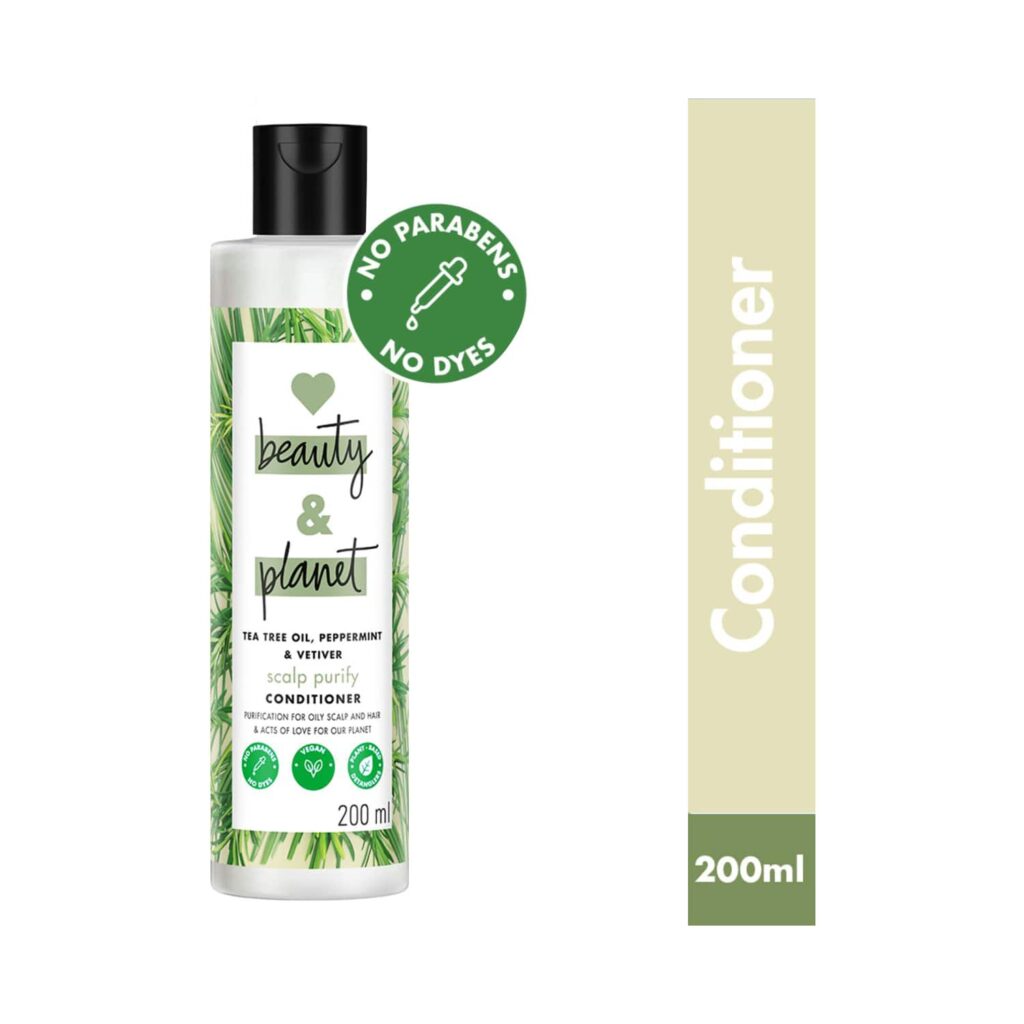 LOVE beauty AND planet Tea Tree Peppermint & Vetiver Clarifying Conditioner No Sulphates (200 ml) - LOVE beauty AND planet