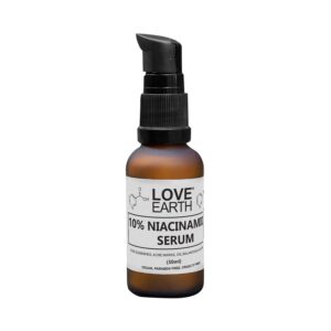 Love Earth 10% Niacinamide Serum With Aloe Vera & Olive Leaf Extract For & Acne Prone Skin (30ml) - Love Earth