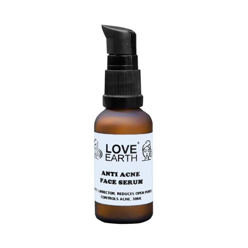 Love Earth Anti Acne Serum With Pure Vitamin C & Witch Hazel For Acne Free & Even Skin Tone (30ml) - Love Earth