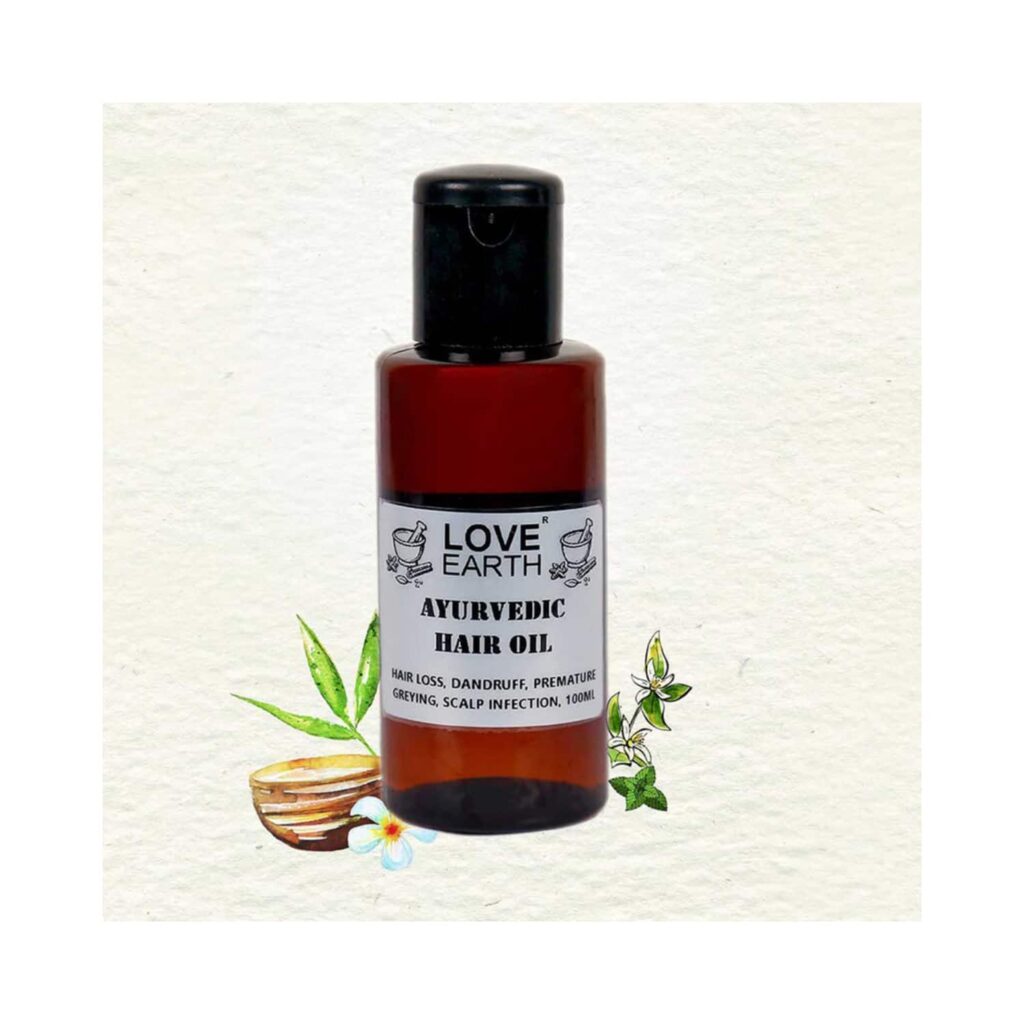 Love Earth Ayurvedic Hair Oil (100ml) - Love Earth