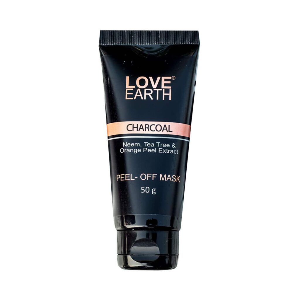 Love Earth Charcoal Peel Off Mask With Activated Charcoal & Neem Extracts For Pimples (50g) - Love Earth