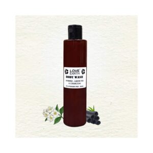 Love Earth Jasmine Green Tea And Charcoal Body Wash (200ml) - Love Earth