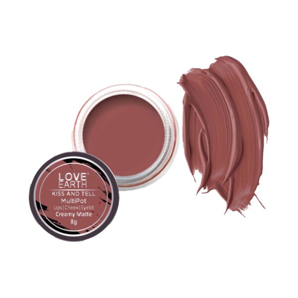 Love Earth Multipot Lips Cheek & Eyelids Tint - Kiss And Tell (8g) - Love Earth