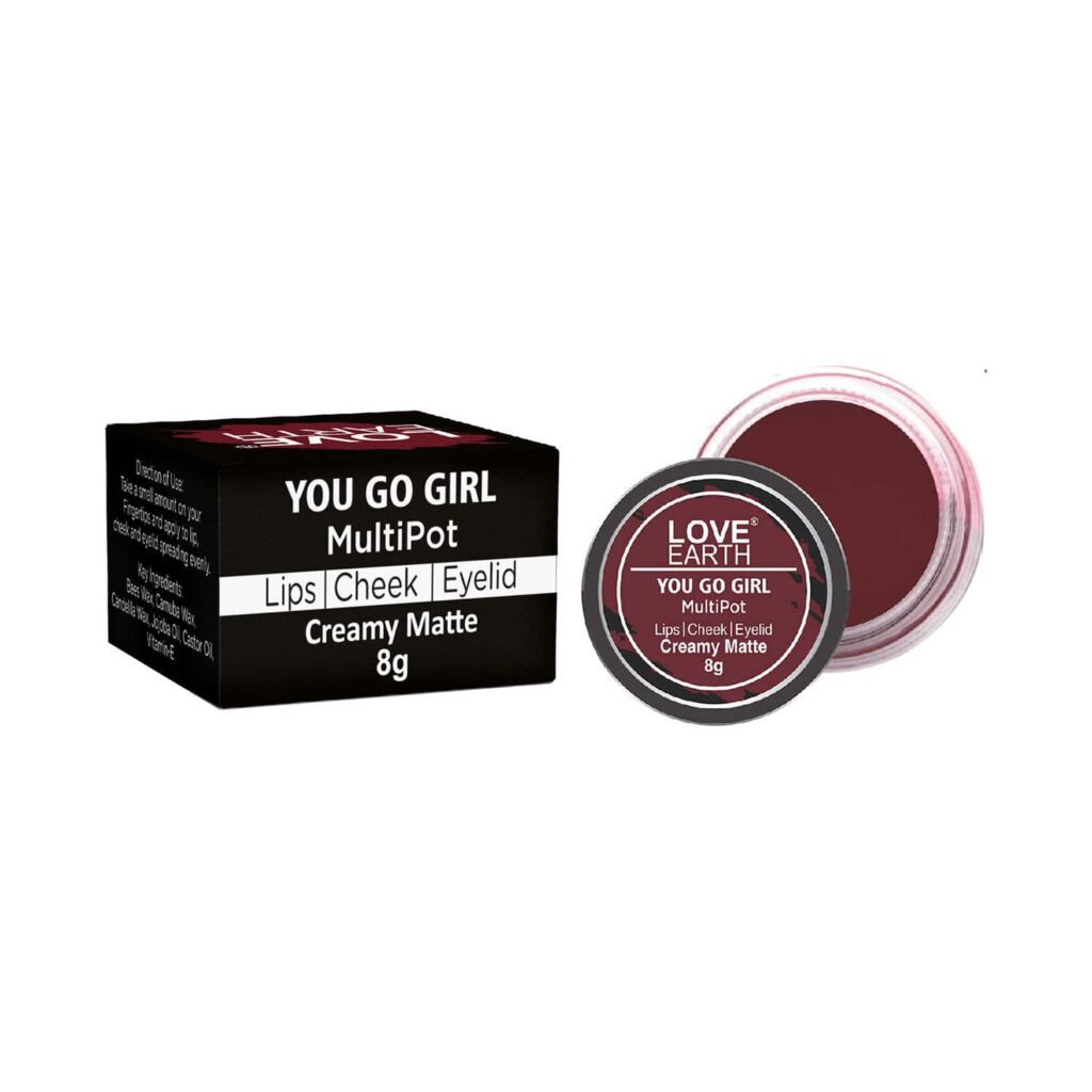 Love Earth Multipot Lips Cheek & Eyelids Tint - You Go Girl (8g) - Love Earth