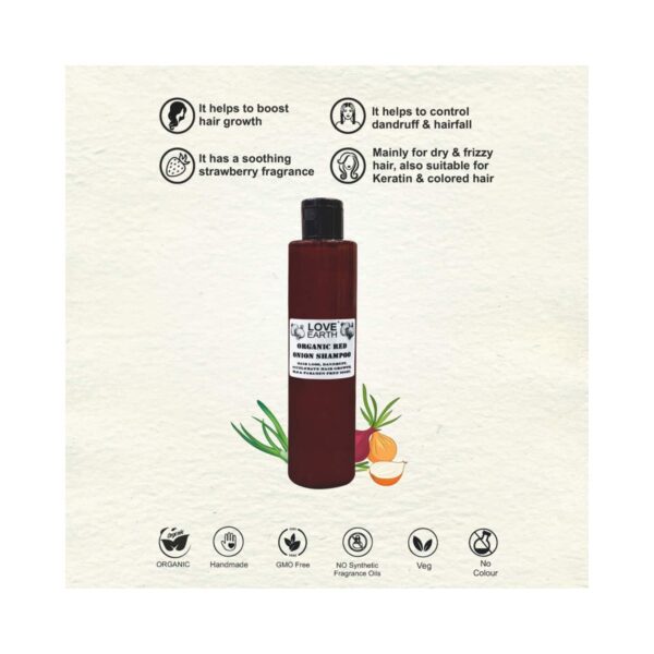 Love Earth Onion Shampoo (200ml) - Love Earth